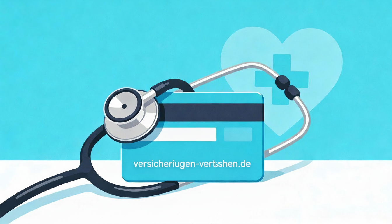 Elektronische Gesundheitskarte und Stethoskop