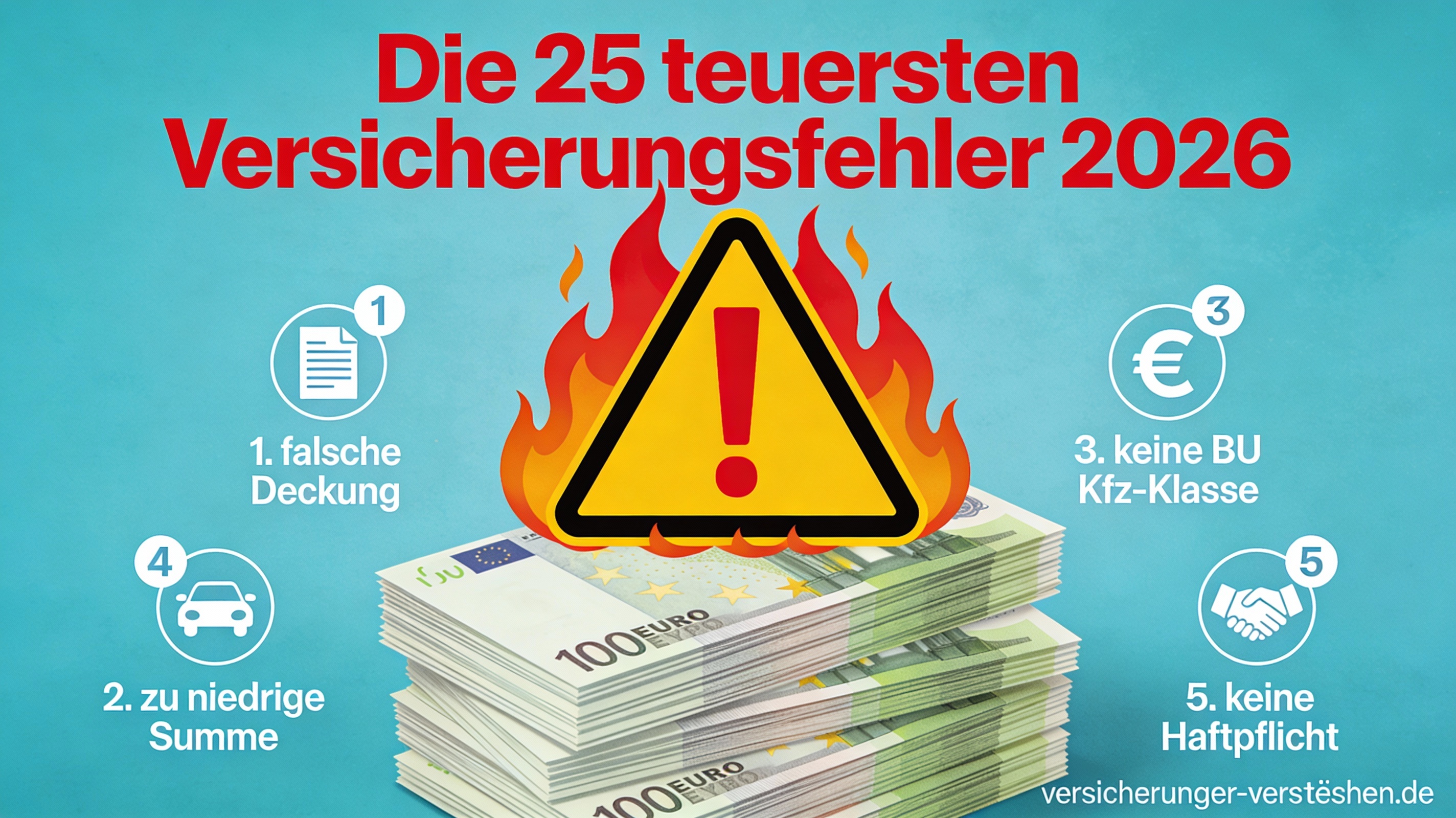 Infografik: Warnschilder und Geldscheine, die verbrennen