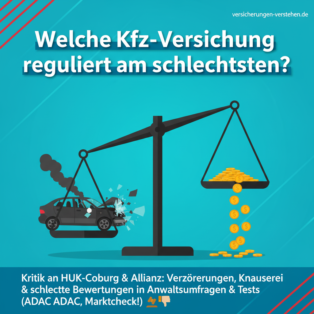 Grafik: Eine Waage mit einem kaputten Auto auf der einen und Geldmünzen auf der anderen Seite